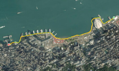 VRGO Route Map — Wan Chai Waterfront — Steady Treadmill Walk