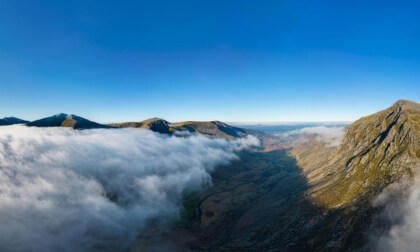 Ogwen valley, North Wales, UK - start of a cloud inversion