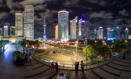 Shanghai lights - from the skywalk