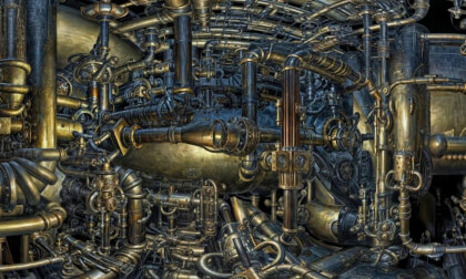 Inside the machine room of the zeppelin