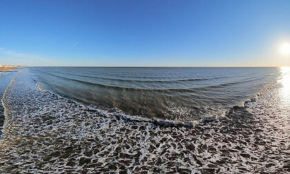 Normandy Waves at Sunrise — Immersive 360° Panorama