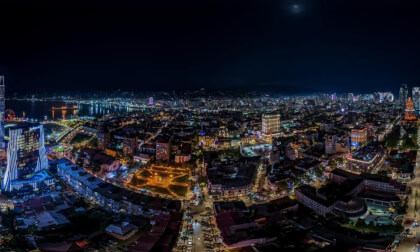DB Travel Club 📸 – Have a Look 360 🎥Batumi Nights above the famous Dancing Fountains. Batumi Bay Georgia 🇬🇪