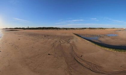 Tidal Breakwater — Normandy Coast in 360°