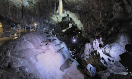 Pooles Cavern beautiful formations, Buxton, Derbyshire, UK