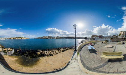 Overlooking Historic City of Valetta In Malta 3D 360