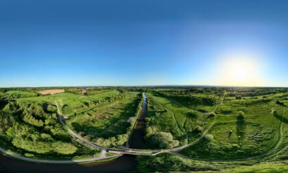 Knolls Bridge At Countess Of Chester Country Park in England 3D 360