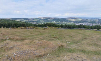 View overlooking the town of Buxton Derbyshire from near Solomon's Temple.
