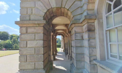 Arches outside Lyme Park Manor House