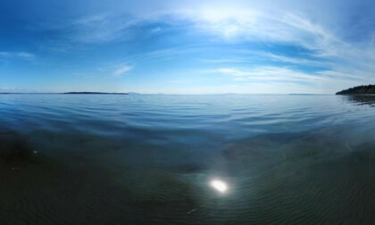 Over the ocean in White Rock