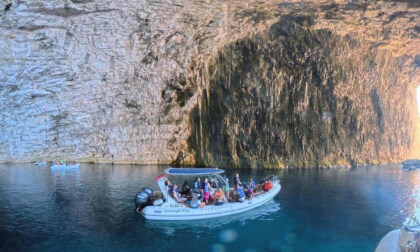 Inside the Haxhi Ali Cave, Vlore, Albania