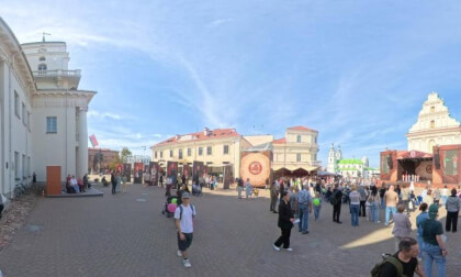 Minsk, Belarus. Sunday celebration on Freedom Square. 2