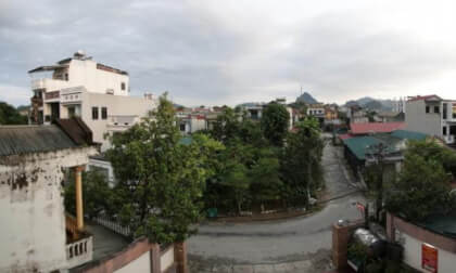 Front View with mountains -Vietnam Luc Yen Hotel - my gemstone journey