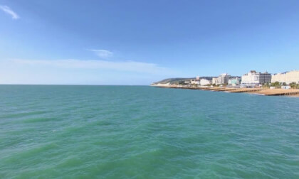 Beautiful view of the sea and coast in Eastbourne