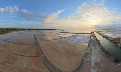 Marsala Salt Pans and Historic Windmill at Sunset