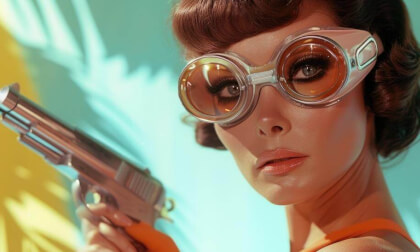 Retro Cosmonaut Woman (10K 3D SBS)