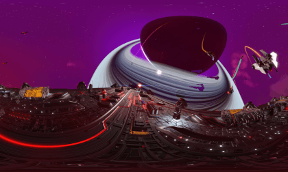 Game NMS. -2023-12-31 23-04-31-Attack on a pirate dreadnought. Shield down. -360