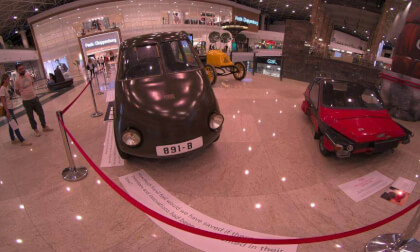 First aerodynamic car with wheels inside the body of the car by Aurel Persu - 1922 VR Photo First aerodynamic car with wheels inside the body of the car by Aurel Persu - 1922 VR