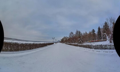 Snowfall embankment city (2)
