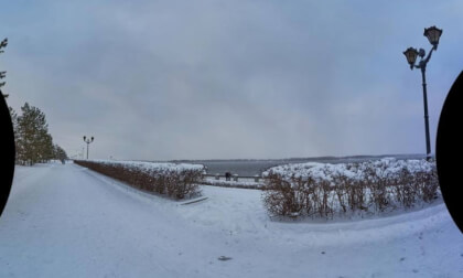 Snowfall embankment city (5) VR Photo Snowfall embankment city (5) VR