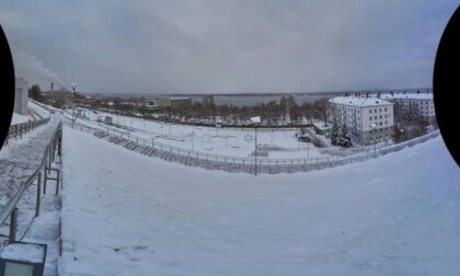 Snowfall embankment city (6) VR Photo Snowfall embankment city (6) VR