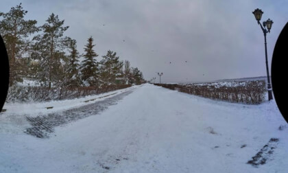 Snowfall embankment city (7) VR Photo Snowfall embankment city (7) VR