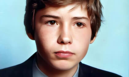 3D photograph of Paul Glenn aged 13 in 1982