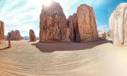 Desert with Surreal Rocks