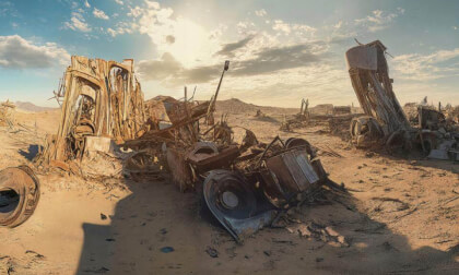 Post Apocalyptic Destruction In The Desert