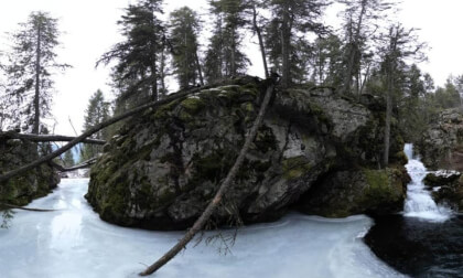 Frozen Waterfall and Pool