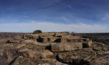 Walking up Burnett's Mound – Topeka, KS