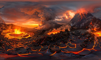 Volcanos Erupt All Around In This Hot And Dangerous Environment