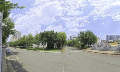 Road from school to playground VR Photo Road from school to playground VR