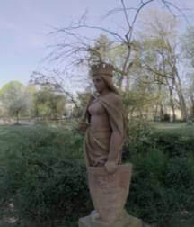 (3D 360 8K) Statue of "Darmstadtia" ("Wolfskehl'scher Park" Darmstadt)