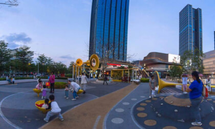Children's playground with a variety of fun activities