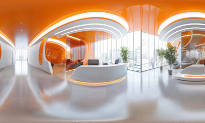 Futuristic Style Office Space Concept