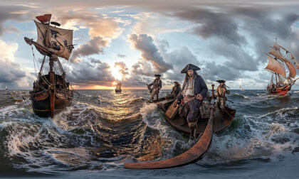 Pirates On The High Seas With Questionable Boat Engineering