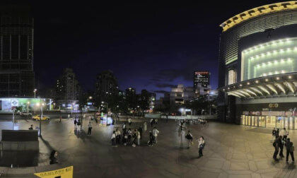 Taipei 101 building in front of the square at night [Taiwan] [360]
