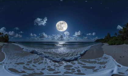 🌕 Moonlit Shores | 3D 360° Tropical Nightscape
