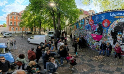 Prague-John Lennon, freedom wall in Prague