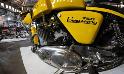 Yellow Norton Commando