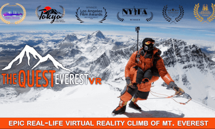 'THE QUEST: Everest VR' - Alex Harz on the Southeast Ridge of Mt. Everest VR Photo 'THE QUEST: Everest VR' - Alex Harz on the Southeast Ridge of Mt. Everest VR