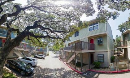 Underneath big old oak trees