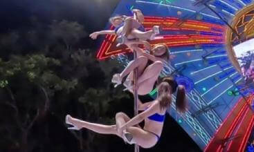 Ai Jiang pole dance Part1@235th Anniversary Celebration of Yimin Temple,2023.12.05