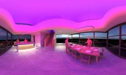 Squircle House - View 1b Coloured Lighting (8K)
