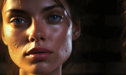 Brunette 3D portrait