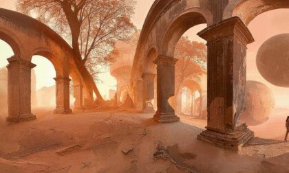 Surreal Ancient World With Old Architecture