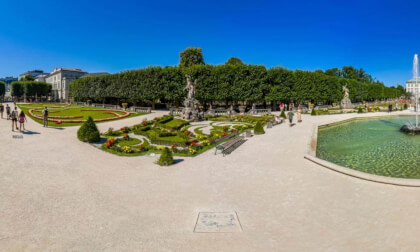 Mirabell Gardens in Salzburg, Austria.