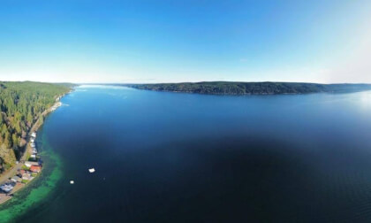 360 DJI image over hood canal