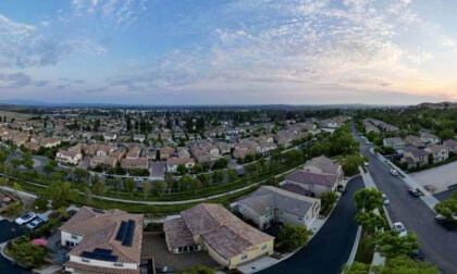 Sunset view 360 panorama