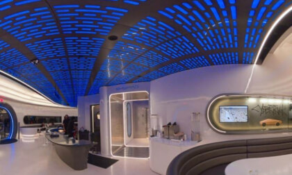 inside the Tesla diner
